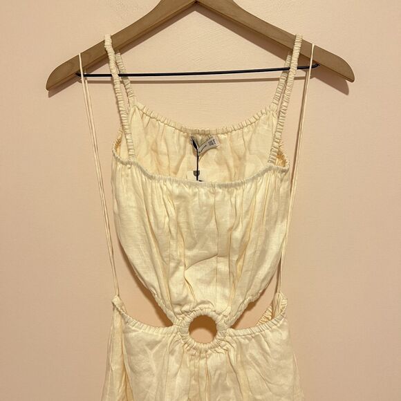 NWT Faithful The Brand Anthropologie Zuma Mini Dress 100% Linen Size 8 - Picture 11 of 12